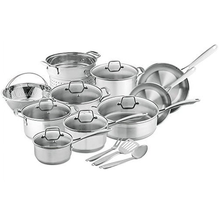 Chef'S Star Professional Grade Stainless Steel 17 Piece Cookware Set