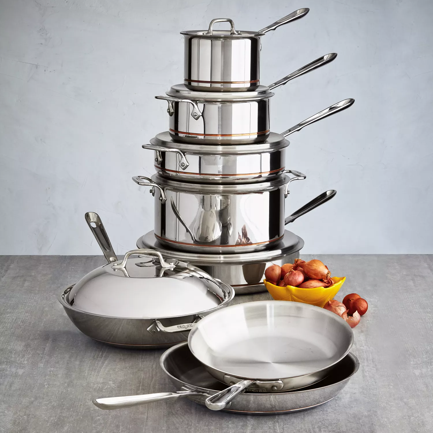 All-Clad Copper Core 14-Piece Stainless Steel Cookware Set