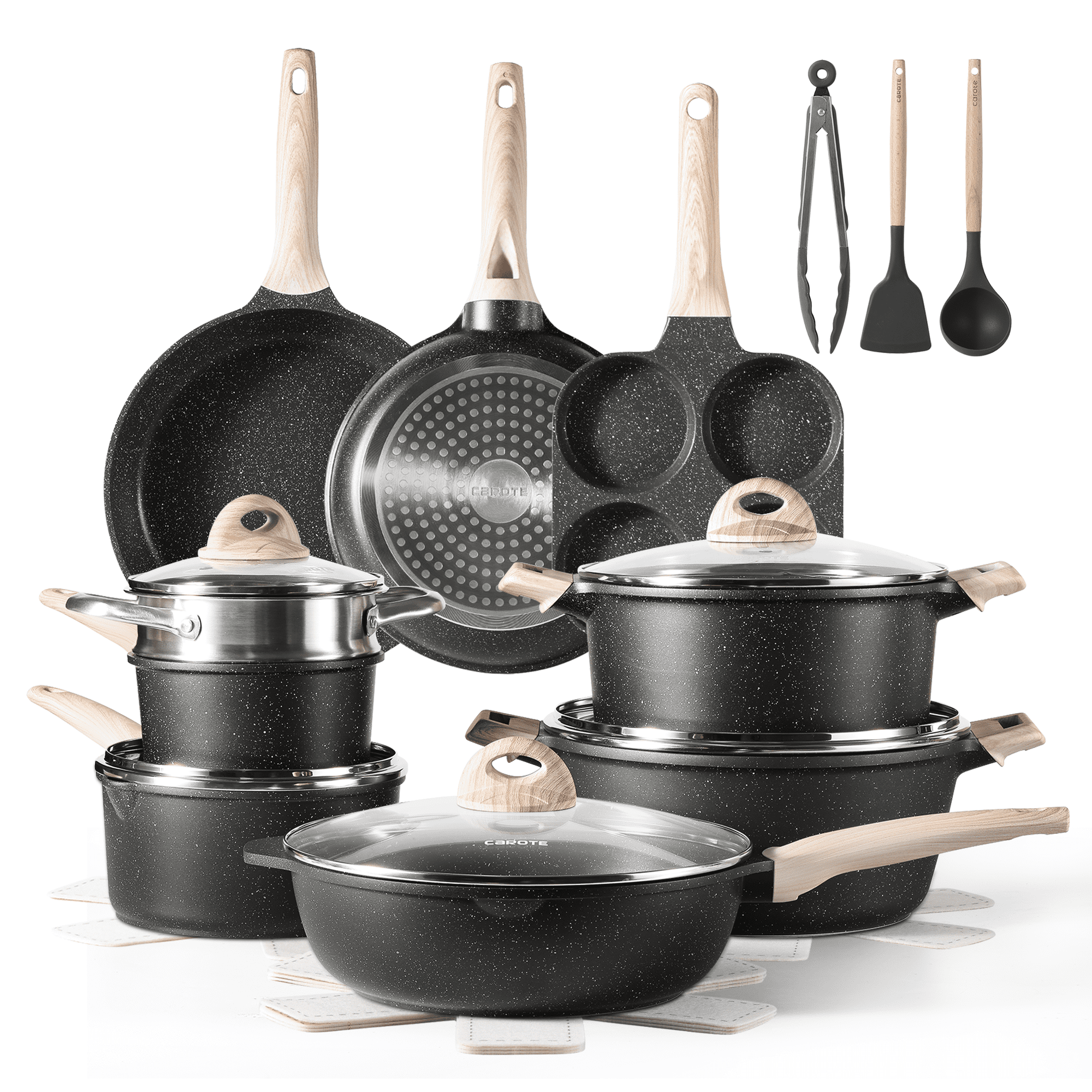 Black Nonstick Cookware Set