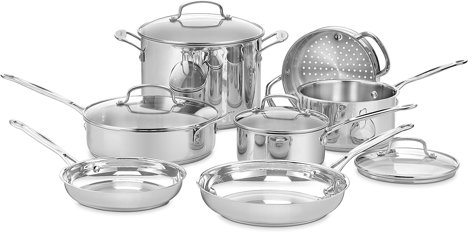 Cuisinart 11 Piece Cookware Set Stainless Steel