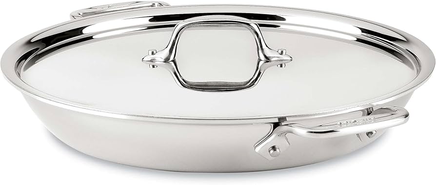 D3 Stainless 3-Ply Bonded Cookware, Universal Pan With Lid, 3 Quart