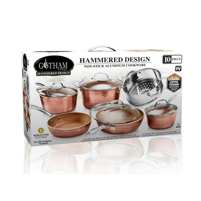 Gotham Steel Hammered Cookware Set
