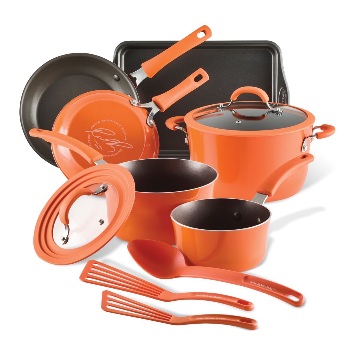 Orange Cookware Set