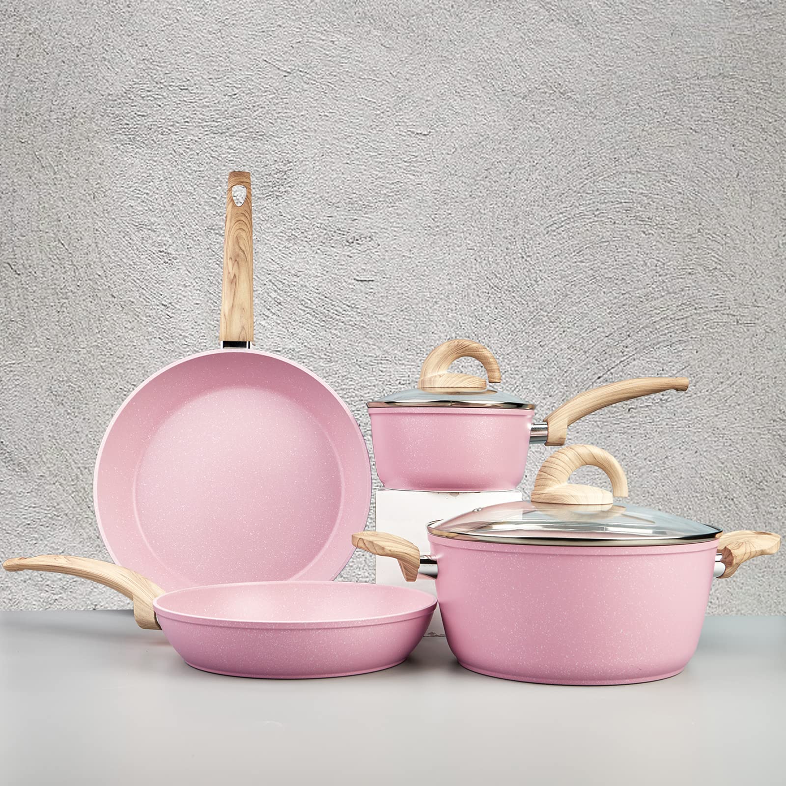 Pink Ceramic Cookware