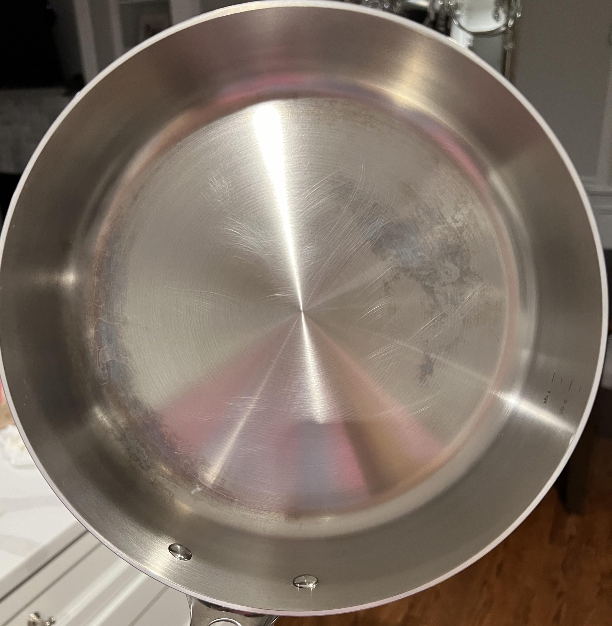 Scratched Stainless Steel Cookware
