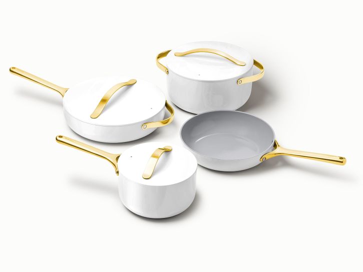 White And Gold Cookware Set