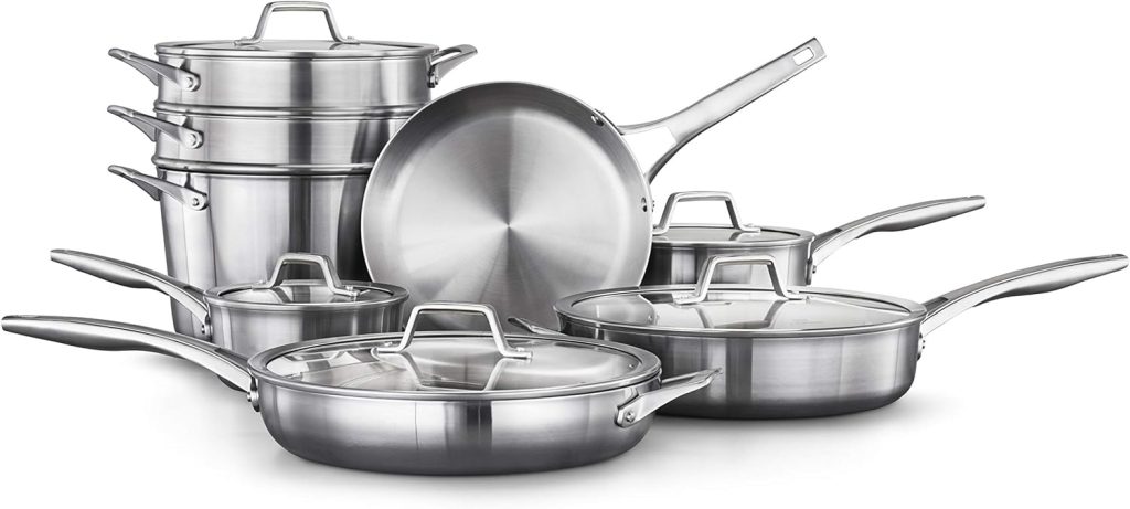 Calphalon Tri-Ply Stainless Steel 13-Piece Cookware Set