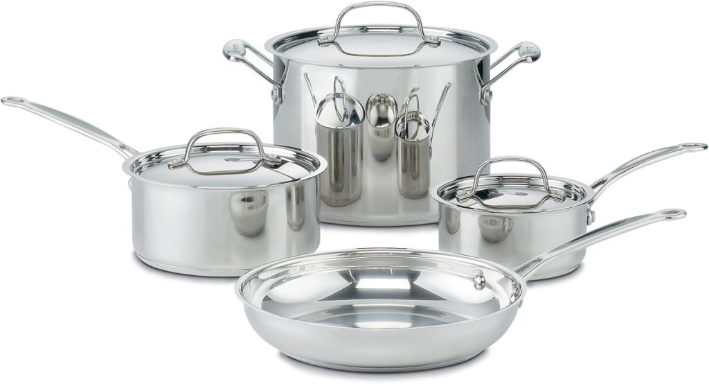 Cuisinart 77-7 Chef’s Classic Stainless 7-Piece Cookware Set