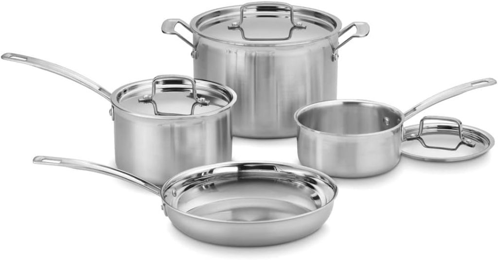 Cuisinart MCP-7N MultiClad Pro Stainless-Steel 7-Piece Cookware Set