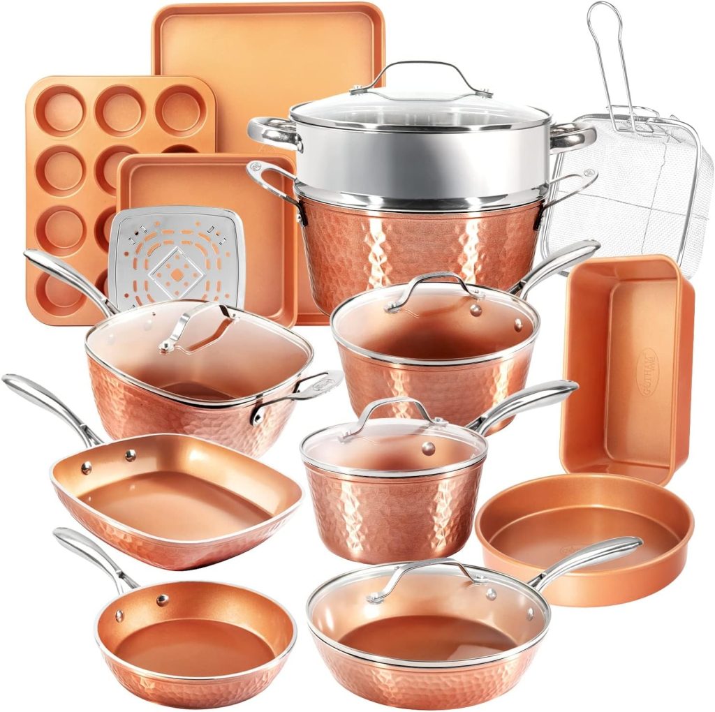 Gotham Steel Hammered Cookware Set