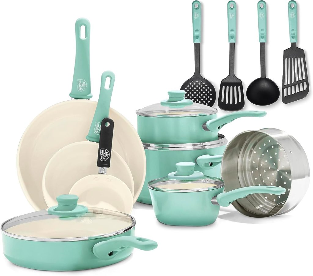 GreenLife Soft Grip Stackable Set