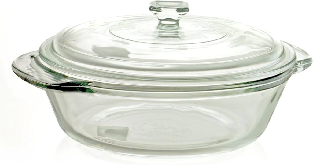 Anchor Hocking Fire-King Glass Casserole Dish with Lid