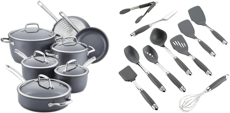 Anolon Vesta 10-Piece Cast Iron Enamel Cookware Set