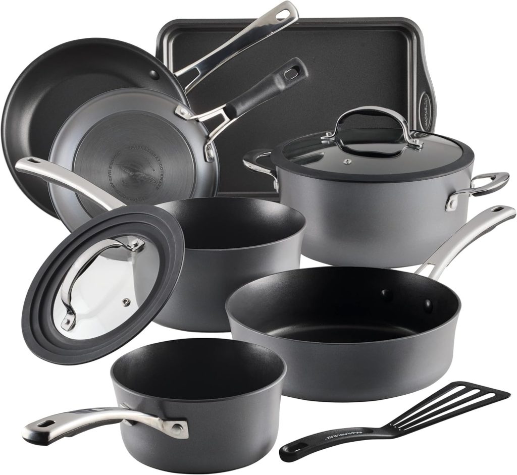 Rachael Ray Hard Enamel Nonstick 10-Piece Cookware Set