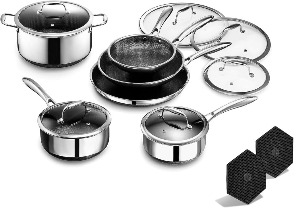 HexClad Hybrid Nonstick Cookware Set