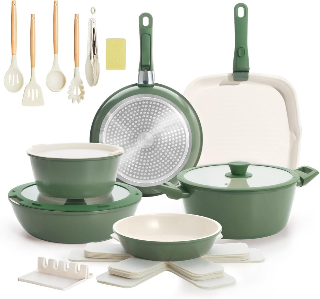 COOKLOVER Pots and Pans Set with Detachable Handle