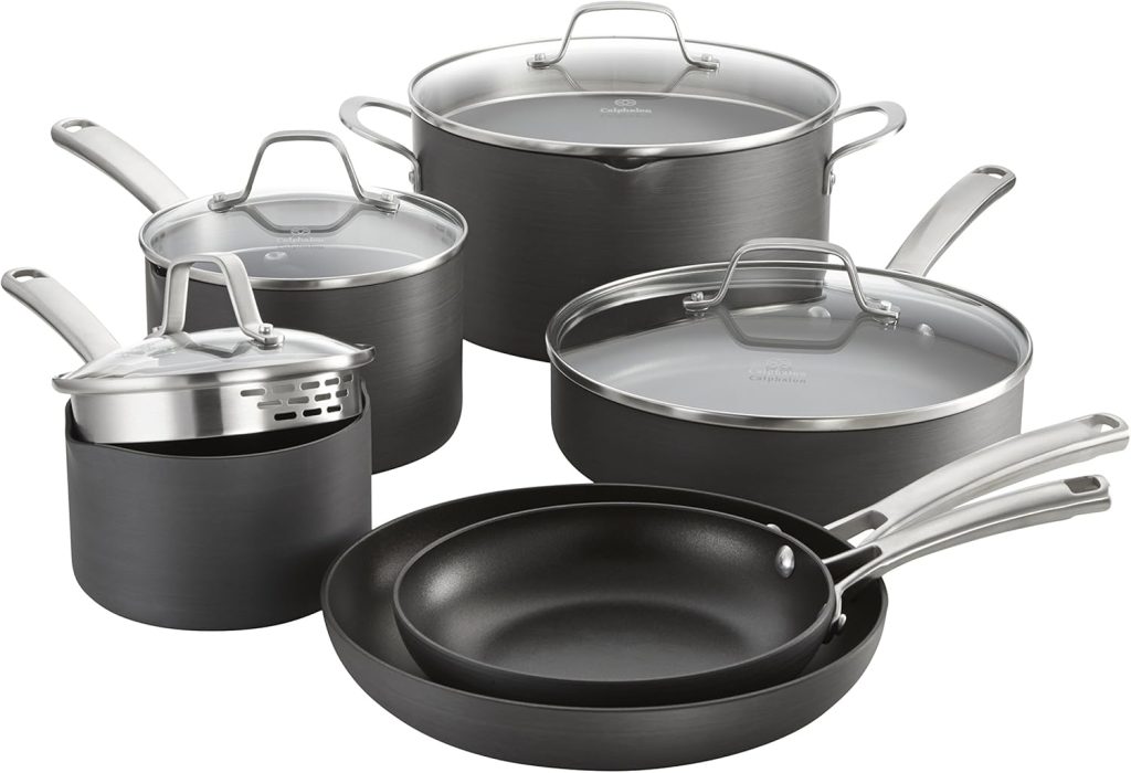 Calphalon Classic Nonstick Cookware Set, 10-Piece Set