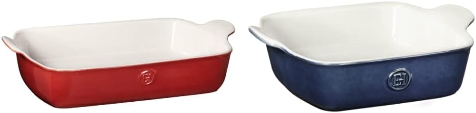 Emile Henry Made in France HR Modern Classics Large Rectangular Baker (14.2 x 10.2 inches, Burgundy)