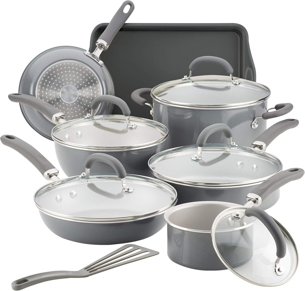 Rachael Ray Cucina Nonstick Cookware Set, 12-Piece