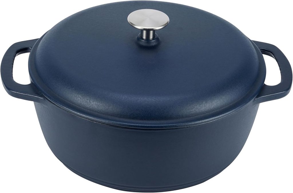 AmazonBasics Enameled Cast Iron Dutch Oven, 6 Quart