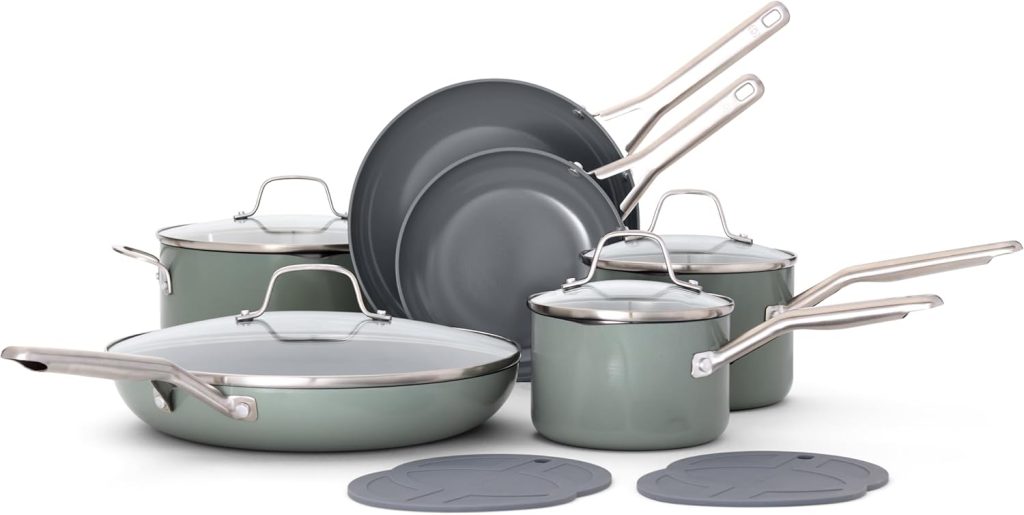 Calphalon Premier Space-Saving Stainless Steel 10-Piece Cookware Set