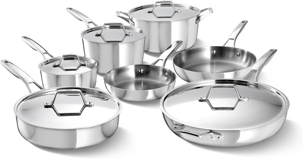 Calphalon Premier Space-Saving Stainless Steel Cookware Set
