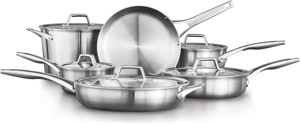 Calphalon Tri-Ply Stainless Steel 13-Piece Cookware Set
