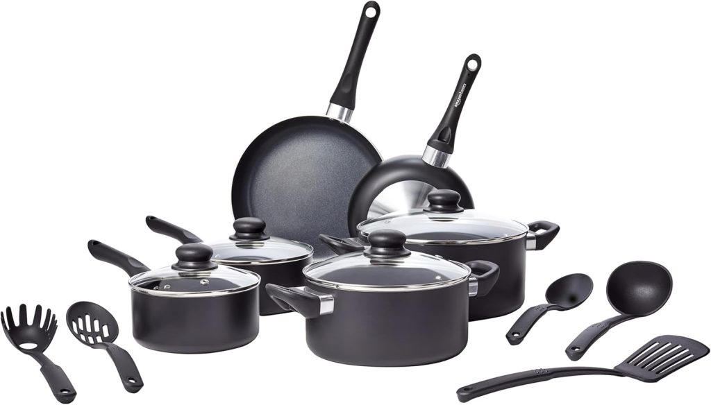 AmazonBasics Non-Stick Cookware Set