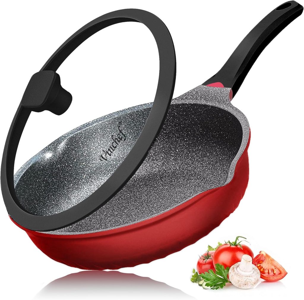 Bofeng Cast Aluminum Deep Frying Pan with Lid