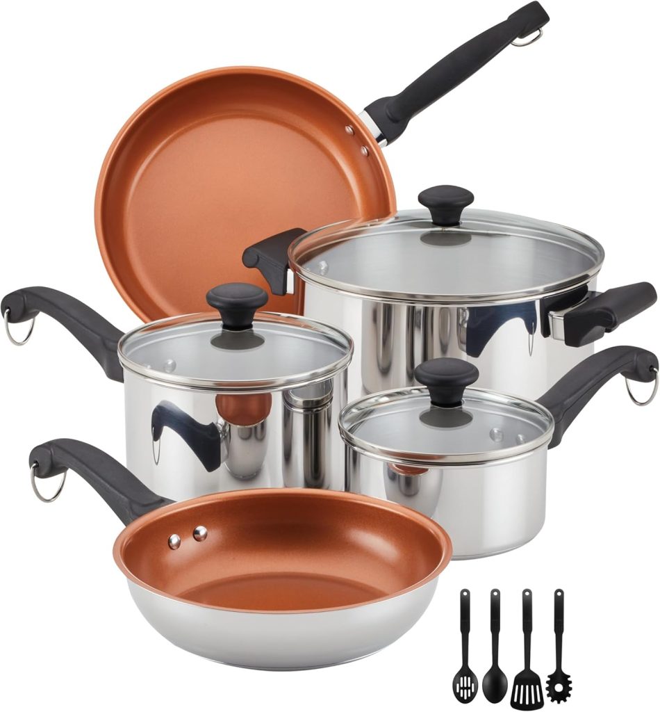 Farberware Reliance Pro 12-Piece Stainless Steel Cookware Set