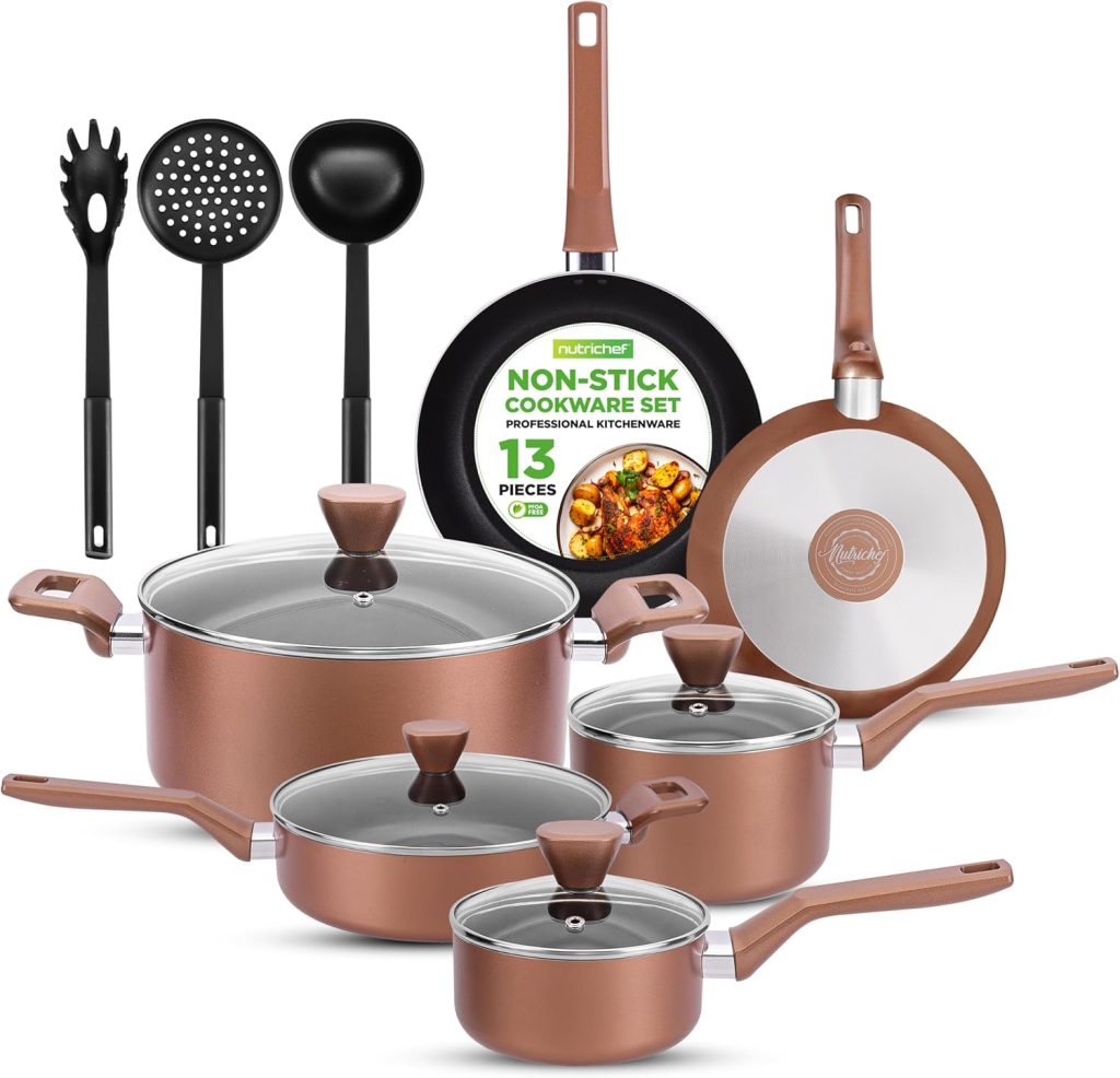 NutriChef 13 Pcs. Nonstick Kitchen Cookware