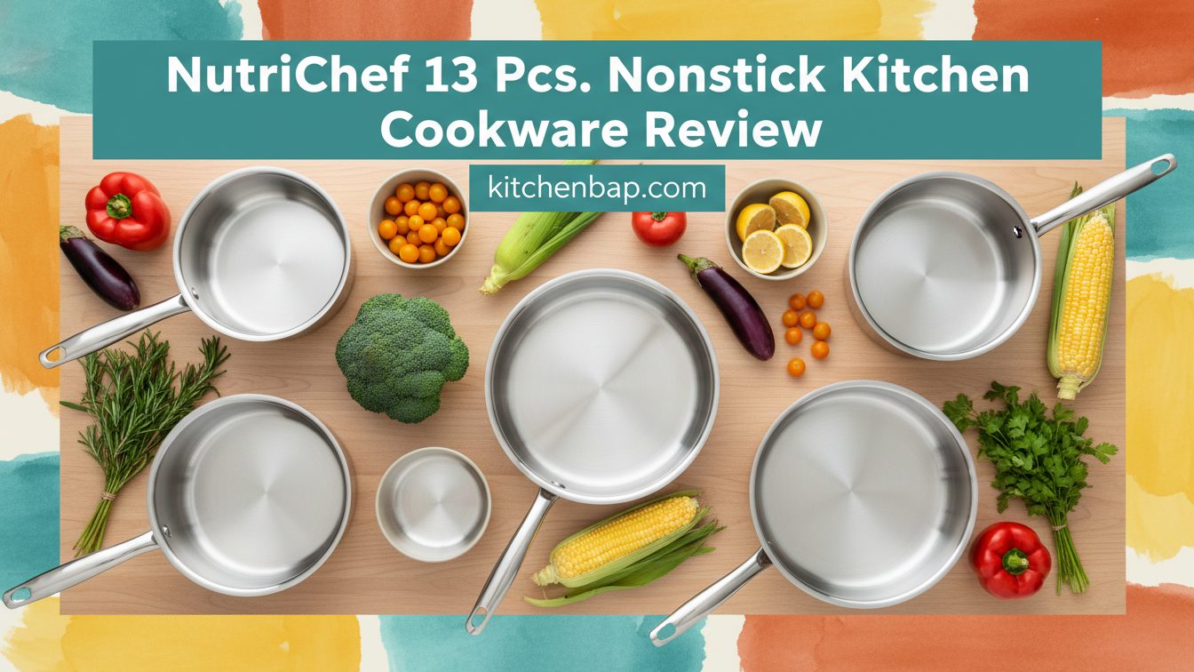 NutriChef 13 Pcs. Nonstick Kitchen Cookware Review: A Comprehensive Analysis of This Budget-Friendly Cookware Set!
