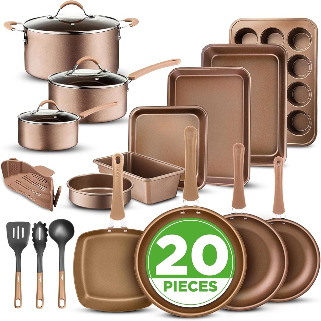 Nutrichef 20 Piece Professional Home Kitchen Cookware and Bakeware Review
