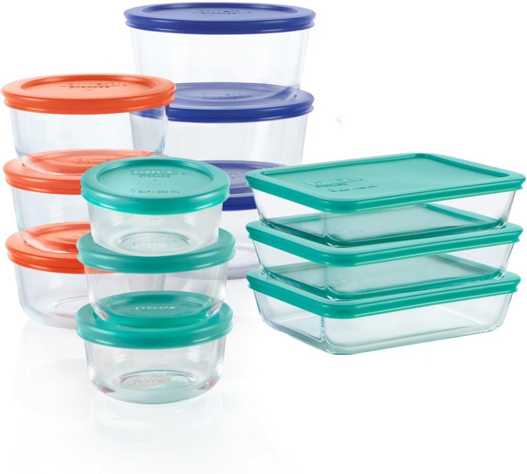 Pyrex Simply Store Glass Food Storage Set with Microwave Lids