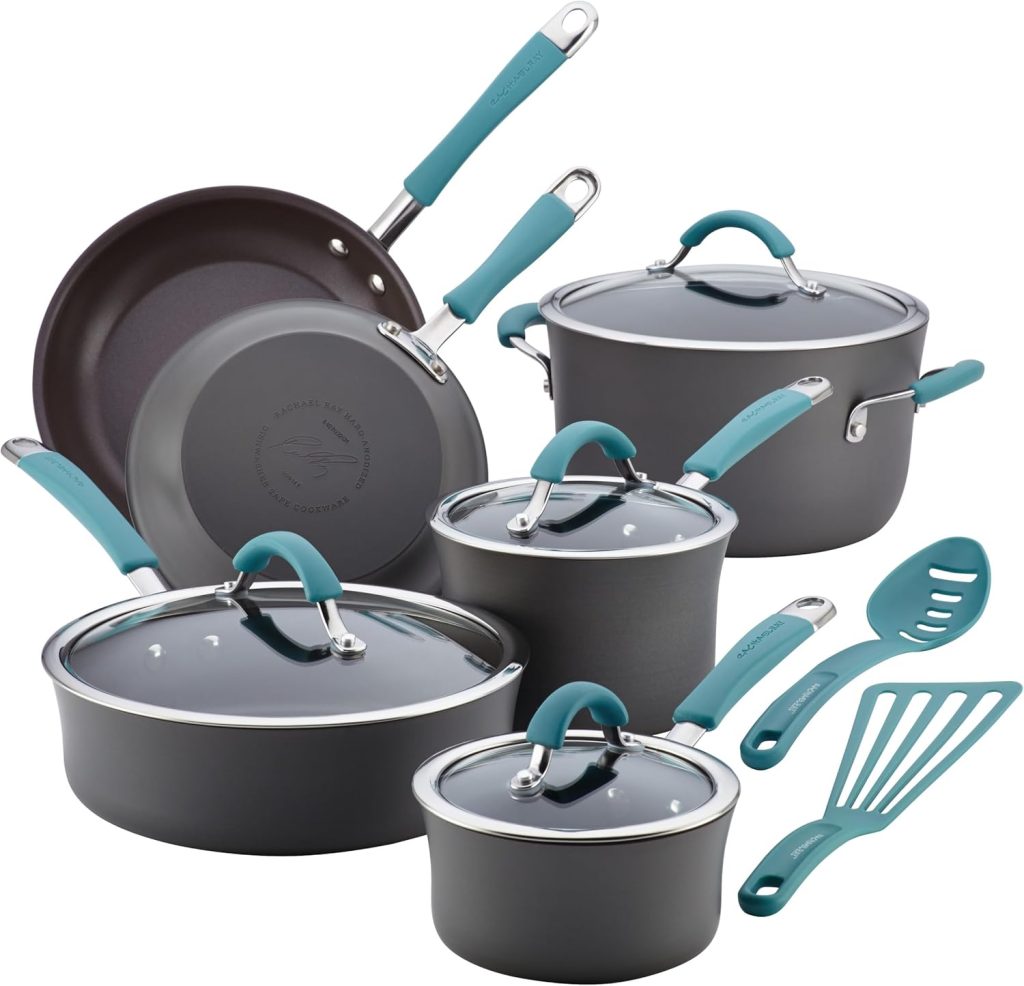 Rachael Ray Cucina Hard Anodized Nonstick 12-Piece Cookware Set