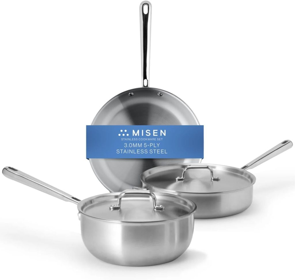 Misen Stainless Steel 5-Piece Cookware Essentials Set
