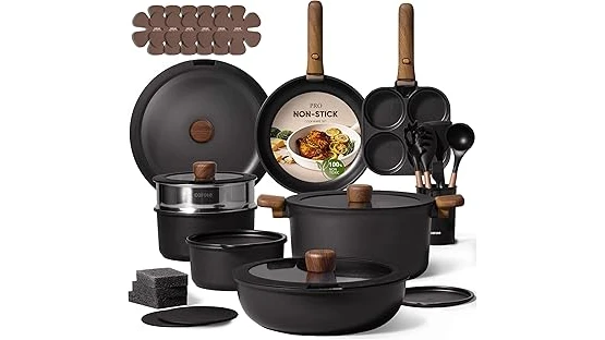 The image shows a curated collection of essential cookware pieces perfect for everyday kitchen use.