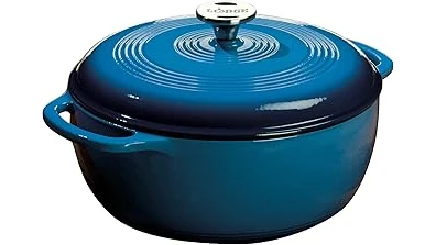 This image shows a beautiful cast iron Dutch oven, perfect for the best 31 cookware list.