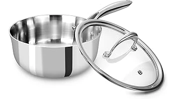 The image shows a collection of best 31 cookware saucepans in various sizes and materials.