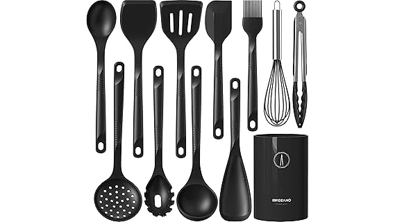 The image shows a variety of healthy cookware utensils, likely part of the Best 31 Cookware Utensils for Health collection.