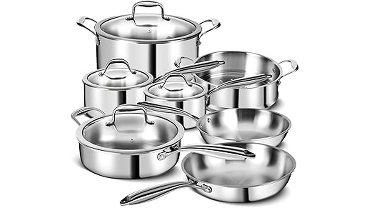This image shows a collection of high-quality cookware sets, representing the best 31 value brands.