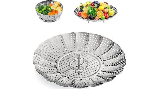 This image shows a collection of 31 popular cookware pans designed for steaming food.