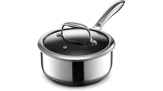 The image shows an assortment of high-quality pots and pans, representing top-rated cookware brands.