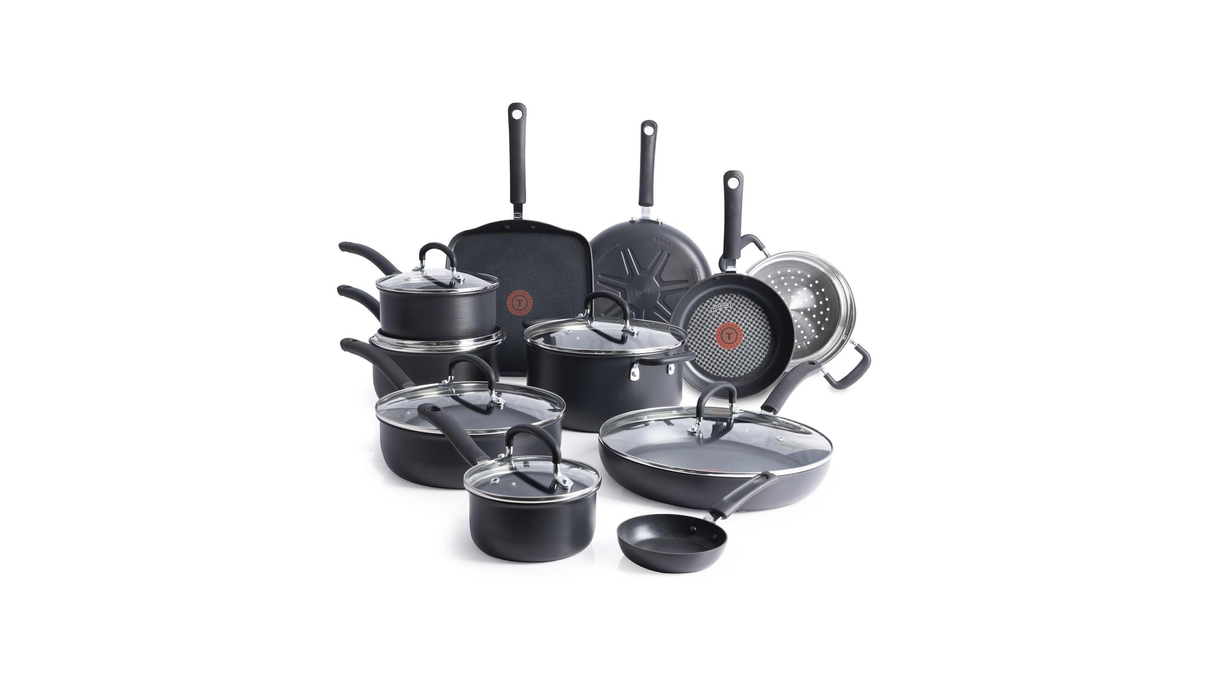 T-Fal Ultimate Hard Anodized Nonstick Pots Pans Set