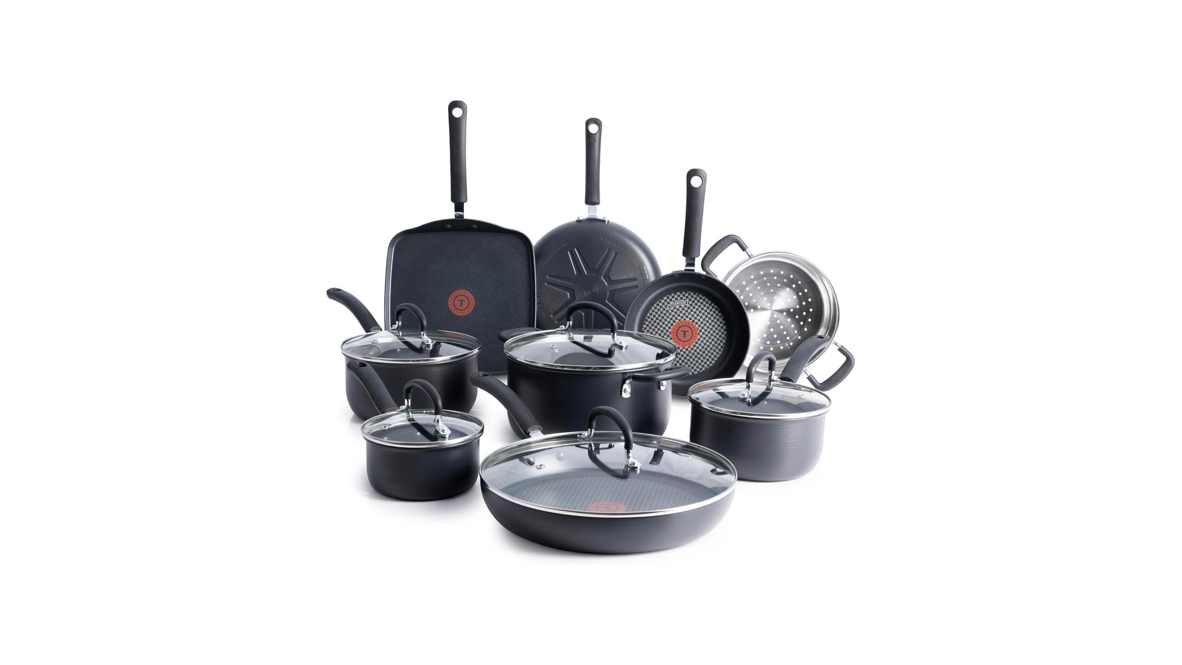 T-fal Ultimate Hard Anodized Nonstick Pots Pans Set