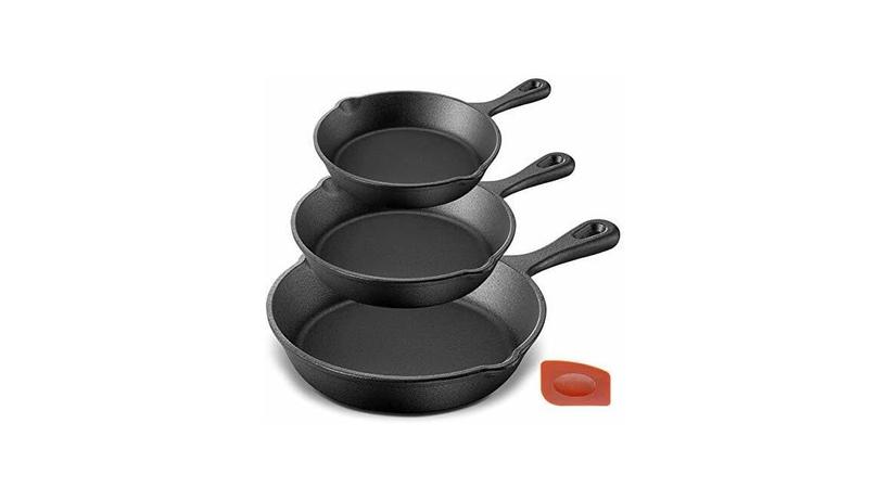 For NutriChef NutriChef Pre-Seasoned Cast Iron Set 3 – Pros