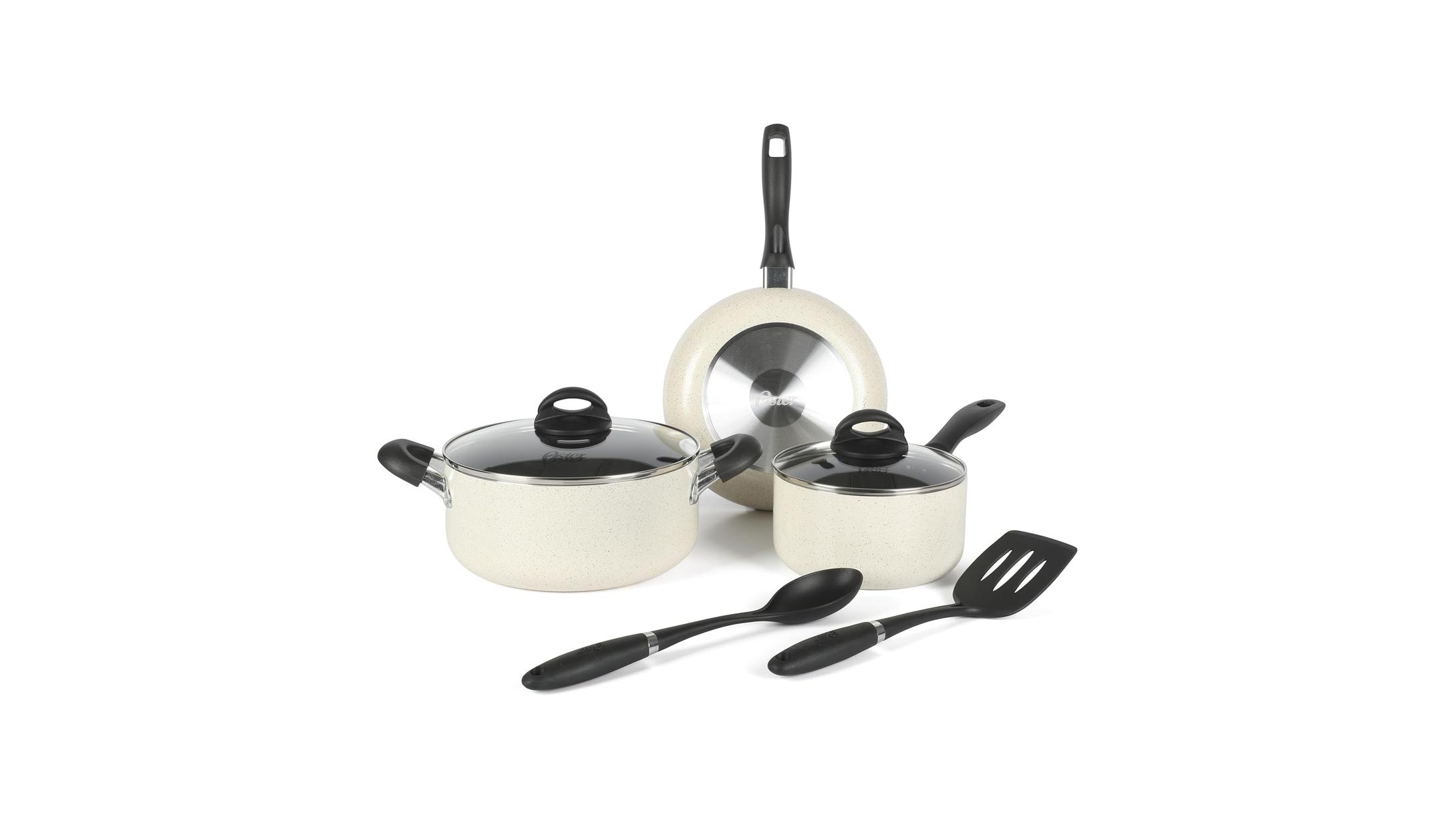 Oster Clairborne 7 Piece Aluminum Premium Nonstick Pots