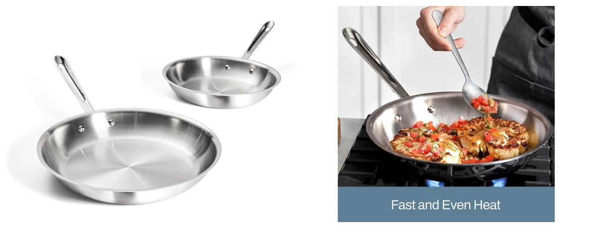 All-Clad D3® Stainless Steel 10 and 12 images