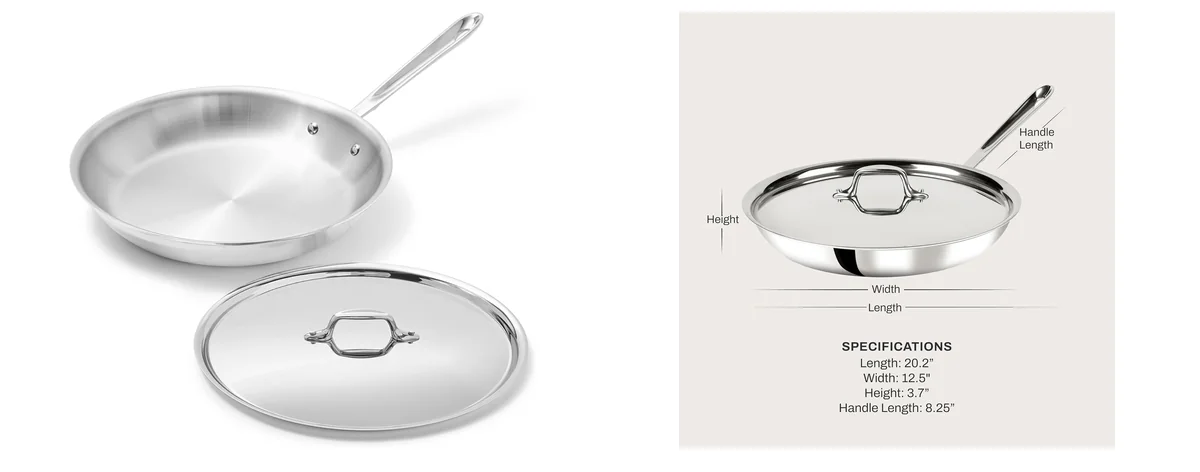 All-Clad D3® Stainless Steel 12 inch Frying images