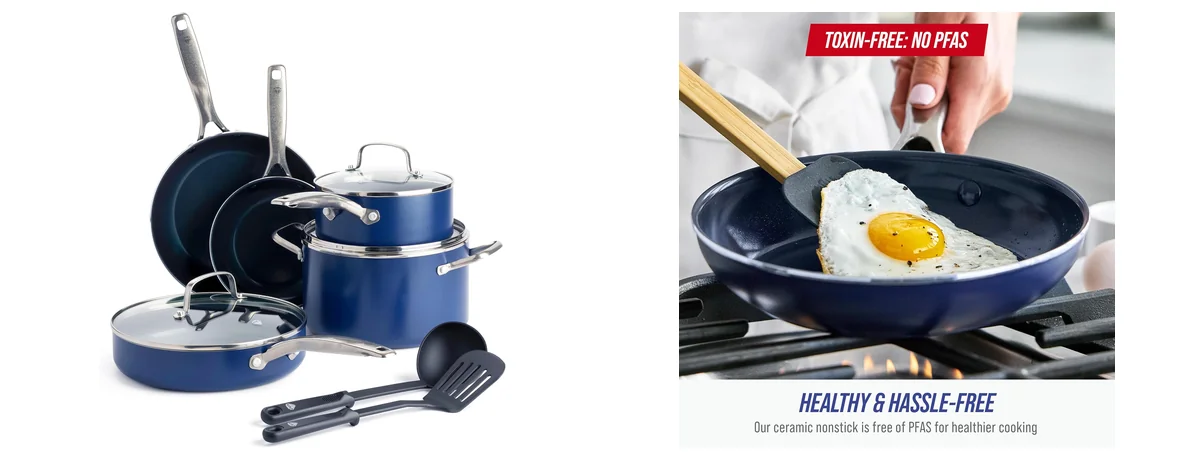 Blue Diamond 10 Piece Cookware Set images